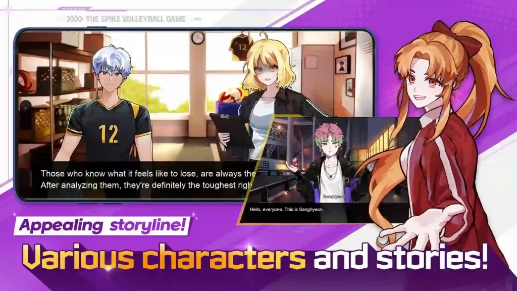 The Spike MOD APK 2025 v6.3.339 (Unlocked all Characters, Max Level) 3 The Spike Volleyball Story APK